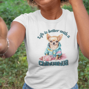 Trendy Chihuahua Hondenliefhebber T-shirt