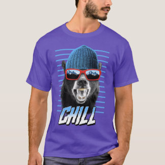 Trendy Chill Bear Winter Poster Premium  T-shirt