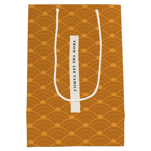 Trendy Chinese Maan Nieuwjaar Groeten Gift Bag Medium Cadeauzakje (Achterkant)