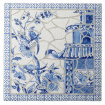 Trendy Chinoiserie Chic Blue White Chinese Pagoda Tegeltje<br><div class="desc">"Trendy Chinoiserie Chic Blue White Chinese Pagoda keramische tegel." Moderne,  originele kunst in een  stijl die Aziatisch geïnspireerd is van antiek potten en tegels. Dit ontwerp werd geschilderd,  dan grafisch "gebroken" voor een gebroken china stijl. Creëer door een internationaal erkende kunstenaar en ontwerper,  Audrey Jeanne Roberts,  copyright.</div>
