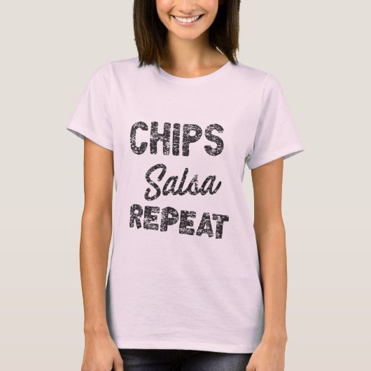 Trendy Chips Salsa Herhaal T-shirt (Voorkant)