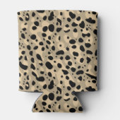 Trendy chique bruin beige luipaardvlekken Patroonn Blikjeskoeler (Achterkant)