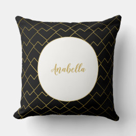 Trendy chique geometrisch gouden patroon kussen