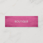 Trendy chique getextureerde roze Mode Boutique Mini Visitekaartje (Voorkant)