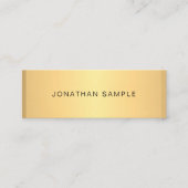 Trendy chique gouden look modern minimalistisch cr mini visitekaartje (Voorkant)