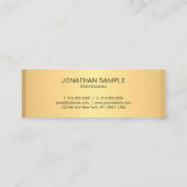 Trendy chique gouden look modern minimalistisch cr mini visitekaartje (Achterkant)