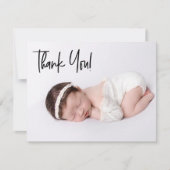 Trendy chique handlettering baby meisje foto geboo (Voorkant)