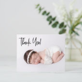 Trendy chique handlettering baby meisje foto geboo (Staand voorkant)