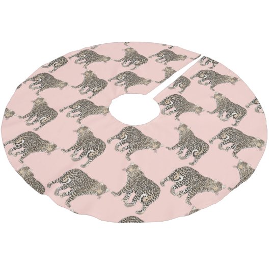Trendy chique luipaard dierpatroon kerstboom rok (Gekanteld)