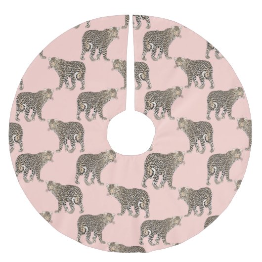 Trendy chique luipaard dierpatroon kerstboom rok (Voorkant)