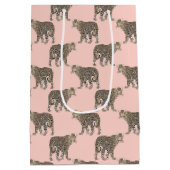 Trendy chique luipaard dierpatroon medium cadeauzakje (Achterkant)