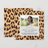 Trendy chique luipaard print Safari verjaardagsfee Kaart (Voorkant / Achterkant)