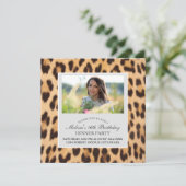 Trendy chique luipaard print Safari verjaardagsfee Kaart (Staand voorkant)