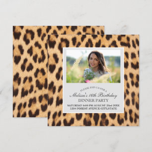 Trendy chique luipaard print Safari verjaardagsfee Kaart