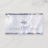 Trendy chique Paarse Agaat en Gouden Marmer Visitekaartje (Achterkant)