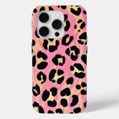 Trendy chique roze perzik luipaard dierenprint Case-Mate iPhone case (Achterkant)