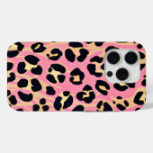 Trendy chique roze perzik luipaard dierenprint Case-Mate iPhone case (Achterkant (horizontaal))