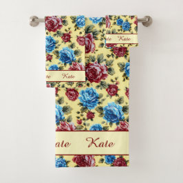 Trendy Chique Stijlvolle Bloemige Vintage Bad Handdoek