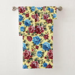 Trendy Chique Stijlvolle Bloemige Vintage Bad Handdoek