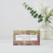 Trendy chique verguld blush groen Paarse goud Visitekaartje (Staand voorkant)
