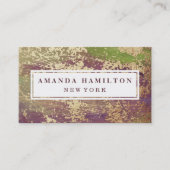 Trendy chique verguld blush groen Paarse goud Visitekaartje (Voorkant)