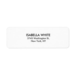 Trendy chique witte achtergrond eenvoudige effen e etiket