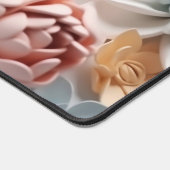 Trendy chique zachte lichte pastel 3D bloemen Bureaumat (Hoek)