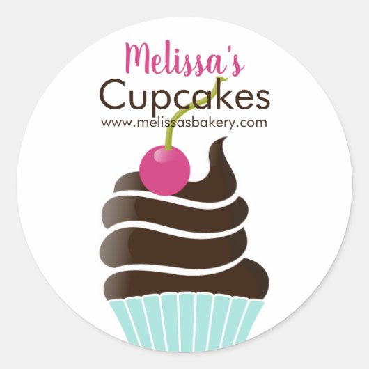 Trendy chocolade cherry jar of box sticker (Voorkant)