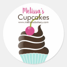 Trendy chocolade cherry jar of box sticker