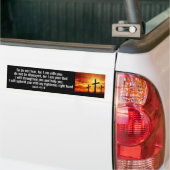 TRENDY CHRISTELIJK BIJBEL VERS ZONSONDERGANG KRUIS BUMPERSTICKER (Op Truck)