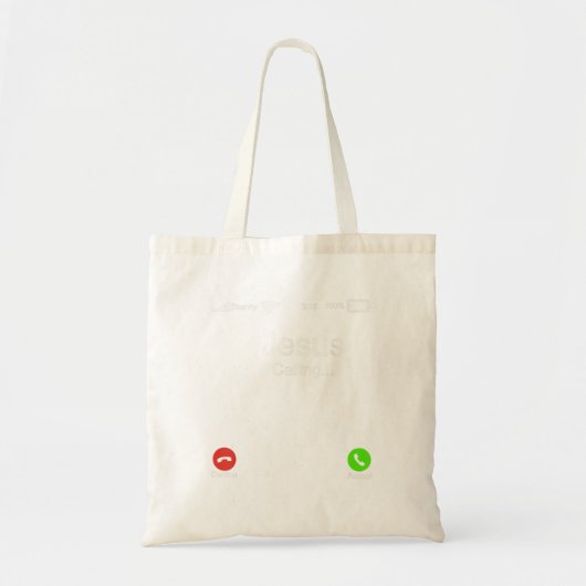 Trendy Christelijk Graphic Jesus Roeping Tote Bag (Voorkant)