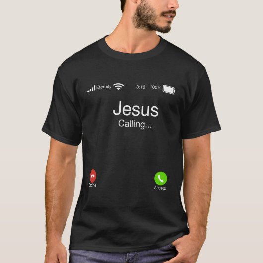 Trendy Christelijke grafische Jezus roept op tot K T-shirt (Voorkant)