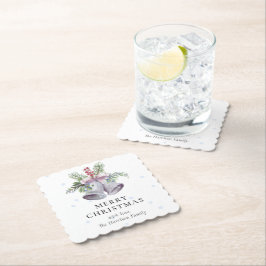 Trendy Christmas Bell Party Elegant Holidays Kartonnen Onderzetters