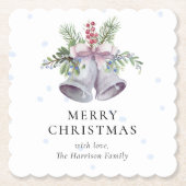 Trendy Christmas Bell Party Elegant Holidays Kartonnen Onderzetters (Voorkant)