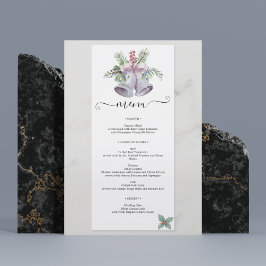 Trendy Christmas Bell Party Elegant Holidays Menu