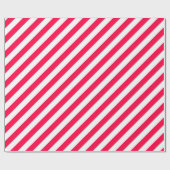 Trendy Christmas Classic Rood Wit Streep Sjabloon Cadeaupapier (Vlak)