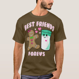 Trendy Christmas Cookies And Milk BFF T-shirt