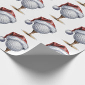 Trendy Christmas Golf Ball Tee With Santa Hat     Cadeaupapier (Hoek)