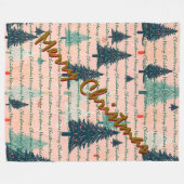 Trendy Christmas Luxury Christmas Trees Fleece Deken (Voorkant (Horizontaal))