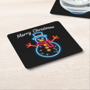Trendy Christmas Neon Holiday Collectie Kartonnen Onderzetters