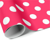 Trendy Christmas Red White Polka Dots Sjabloon Cadeaupapier (Rol Hoek)