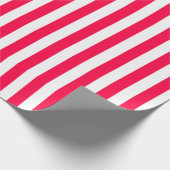 Trendy Christmas Red White Stripes Sjabloon Cadeaupapier (Hoek)