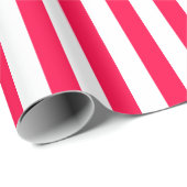 Trendy Christmas Red White Stripes Sjabloon Cadeaupapier (Rol Hoek)