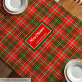 Trendy Christmas Tablecloth Red Green Monogram Art Tafelkleed
