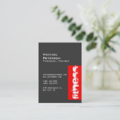 Trendy Chubby Grey Red Fitness Sport Visitekaartje (Staand voorkant)