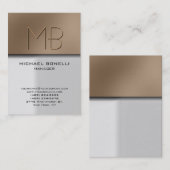 Trendy chubby grijs beige stijlvol visitekaartje (Voorkant / Achterkant)