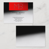 Trendy chubby grijs rood stijlvol visitekaartje (Voorkant / Achterkant)