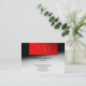 Trendy chubby grijs rood stijlvol visitekaartje (Staand voorkant)