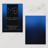 Trendy chubby modern blauw zwart visitekaartje (Voorkant / Achterkant)