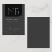 Trendy chubby modern grijs achtergrondvisitekaartj visitekaartje (Voorkant / Achterkant)